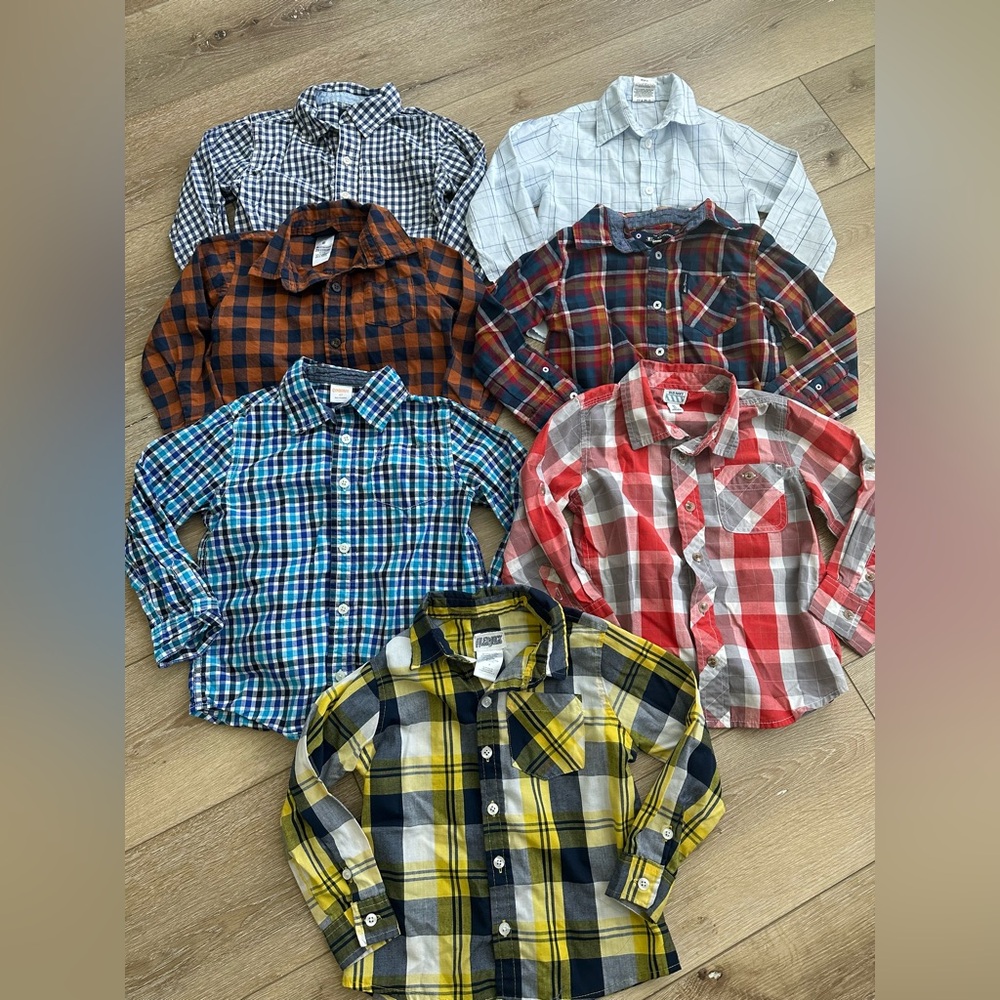 4t toddler plaid shirt bundle